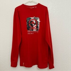 LRG Mens Red Cotton Longsleeve Shirt